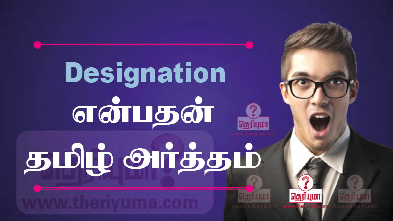 Designation Meaning In Tamil Designation   Meaning In Tamil 9 